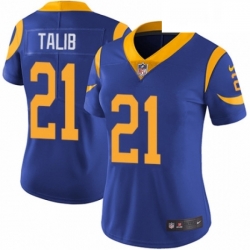 Women's Los Angeles Rams 21 Aqib Talib Royal Blue Alternate Vapor Untouchable Limited Player NFL Jersey