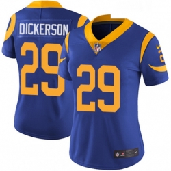 Women's Los Angeles Rams 29 Eric Dickerson Royal Blue Alternate Vapor Untouchable Limited Player NFL Jersey