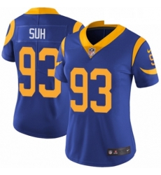 Women's Los Angeles Rams 93 Ndamukong Suh Royal Blue Alternate Vapor Untouchable Limited Player NFL Jersey