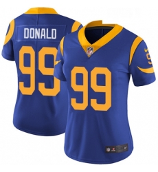 Women's Los Angeles Rams 99 Aaron Donald Royal Blue Alternate Vapor Untouchable Limited Player NFL Jersey
