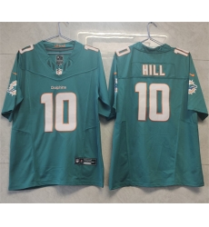 Miami Dolphins 10 Tyreek Hill Aqua 2023 F U S E Vapor Limited Stitched Football Jersey