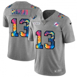 Miami Dolphins 13 Dan Marino Multi Color 2020 NFL Crucial Catch NFL jerseyGreyheather