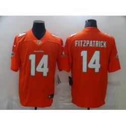 Miami Dolphins 14 Ryan Fitzpatrick Orange Vapor Untouchable Limited Jersey