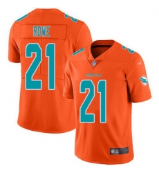 Miami Dolphins 21 Eric Rowe Orange Stitched NFL Limited Inverted Legend Jersey