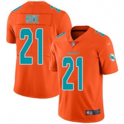 Miami Dolphins 21 Eric Rowe Orange Stitched NFL Limited Inverted Legend Jersey