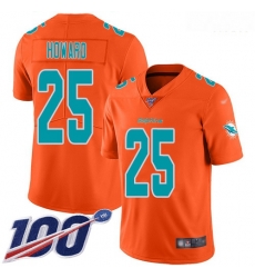 Miami Dolphins 25 Xavien Howard Orange Stitched Football Limited Inverted Legend 100th Season Jersey