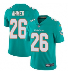 Miami Dolphins 26 Salvon Ahmed Aqua Green Team Color Stitched NFL Vapor Untouchable Limited Jersey Miami Dolphins 26 Salvon Ahmed Aqua Green Team Color Stitched NFL Vapor Untouchable Limited Jersey