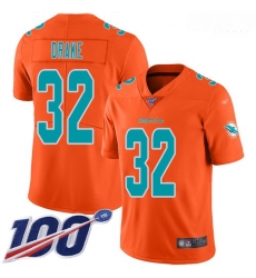 Miami Dolphins 32 Kenyan Drake Orange Stitched Football Limited Inverted Legend 100th Season Jersey