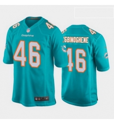 Miami Dolphins 46 Noah Igbinoghene Aqua Game jersey