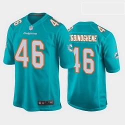 Miami Dolphins 46 Noah Igbinoghene Aqua Game jersey