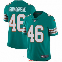 Miami Dolphins 46 Noah Igbinoghene Aqua Green Alternate Stitched NFL Vapor Untouchable Limited Jersey