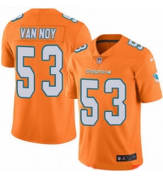 Miami Dolphins 53 Kyle Van Noy Orange Stitched NFL Limited Rush Jersey