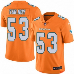 Miami Dolphins 53 Kyle Van Noy Orange Stitched NFL Limited Rush Jersey
