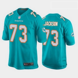 Miami Dolphins 73 Austin Jackson Aqua Game jersey