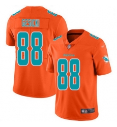 Miami Dolphins 88 Mike Gesicki Orange Stitched NFL Limited Inverted Legend Jersey