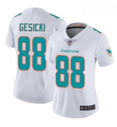 Women's Miami Dolphins #88 Mike Gesicki White Stitched Football Vapor Untouchable Limited Jersey