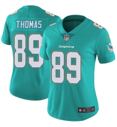 Women's Miami Dolphins #89 Julius Thomas Aqua Green Team Color Stitched NFL Vapor Untouchable Limited Jersey