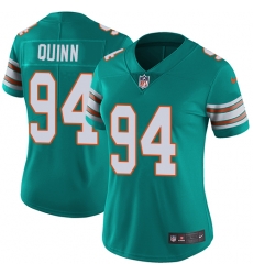 Women's Miami Dolphins #94 Robert Quinn Aqua Green Alternate Stitched NFL Vapor Untouchable Limited Jersey