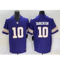 Minnesota Vikings 10 Fran Tarkenton Purple 2023 F U S E Vapor Untouchable Limited Stitched Jersey
