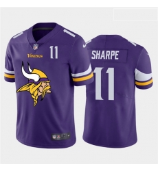 Minnesota Vikings 11 Tajae Sharpe Purple Team Big Logo Number Vapor Untouchable Limited Jersey
