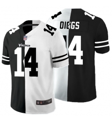 Minnesota Vikings 14 Stefon Diggs Black And White Split Vapor Untouchable Limited Jersey