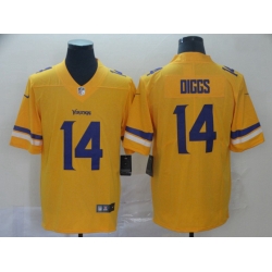 Minnesota Vikings 14 Stefon Diggs Gold Inverted Legend Limited Jersey