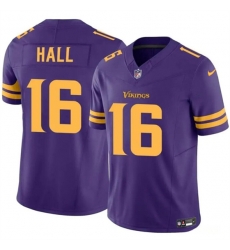 Minnesota Vikings 16 Jaren Hall Purple 2023 F U S E Vapor Untouchable Color RushLimited Stitched Jersey