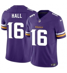 Minnesota Vikings 16 Jaren Hall Purple 2023 F U S E Vapor Untouchable Limited Stitched Jersey