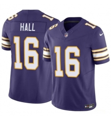 Minnesota Vikings 16 Jaren Hall Purple 2023 F U S E Vapor Untouchable Throwback Limited Stitched Jersey