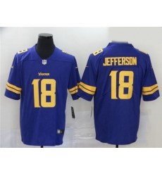 Minnesota Vikings 18 Justin Jefferson Purple 2020 NFL Draft Color Rush Limited Jersey