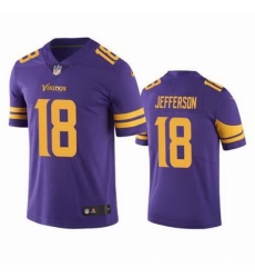 Minnesota Vikings #18 Justin Jefferson Purple Stitched NFL Jersey