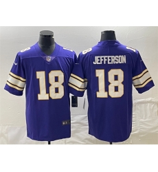Minnesota Vikings 18 Justin Jefferson Purple Vapor Untouchable Limited Stitched Jersey