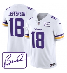 Minnesota Vikings 18 Justin Jefferson White 2023 F U S E Bud Grant Patch Limited Stitched Jersey Minnesota Vikings 18 Justin Jefferson White 2023 F U S E Bud Grant Patch Limited Stitched Jersey