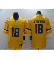Minnesota Vikings 18 Justin Jefferson Yellow Inverted Legend Limited Jersey