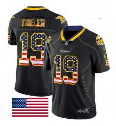 Minnesota Vikings 19 Adam Thielen Limited Black Rush USA Flag NFL Jersey