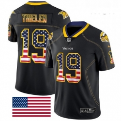 Minnesota Vikings 19 Adam Thielen Limited Black Rush USA Flag NFL Jersey