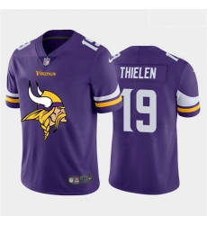 Minnesota Vikings 19 Adam Thielen Purple Team Big Logo Vapor Untouchable Limited Jersey