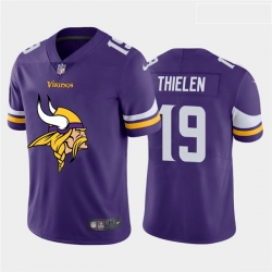 Minnesota Vikings 19 Adam Thielen Purple Team Big Logo Vapor Untouchable Limited Jersey