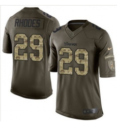 Minnesota Vikings 29 Xavier Rhodes Green 27s Stitched NFL Limited Salute To Service Jersey
