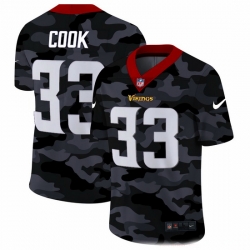Minnesota Vikings 33 Dalvin Cook 2020 Black CAMO Vapor Untouchable Limited Stitched NFL Jersey