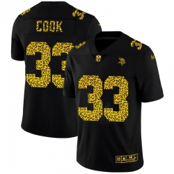 Minnesota Vikings 33 Dalvin Cook Leopard Print Fashion Vapor Limited NFL jerseyBlack