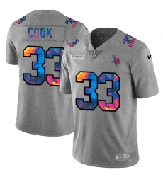 Minnesota Vikings 33 Dalvin Cook Multi Color 2020 NFL Crucial Catch NFL jerseyGreyheather