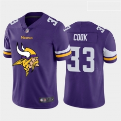 Minnesota Vikings 33 Dalvin Cook Purple Team Big Logo Vapor Untouchable Limited Jersey