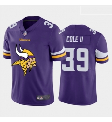 Minnesota Vikings 39 Brian Cole II Purple Team Big Logo Vapor Untouchable Limited Jersey