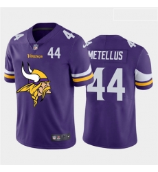 Minnesota Vikings 44 Josh Metellus Purple Team Big Logo Number Vapor Untouchable Limited Jersey