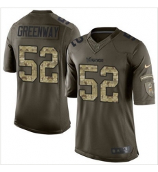 Minnesota Vikings 52 Chad Greenway Green 27s Stitched NFL Limited Salute To Service Jersey