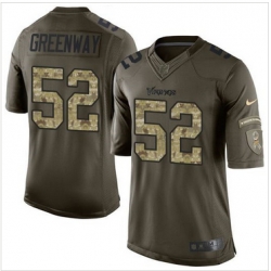 Minnesota Vikings 52 Chad Greenway Green 27s Stitched NFL Limited Salute To Service Jersey