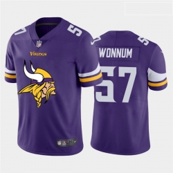 Minnesota Vikings 57 D J Wonnum Purple Team Big Logo Vapor Untouchable Limited Jersey