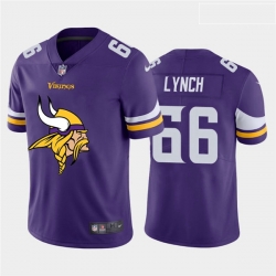 Minnesota Vikings 66 James Lynch Purple Team Big Logo Vapor Untouchable Limited Jersey