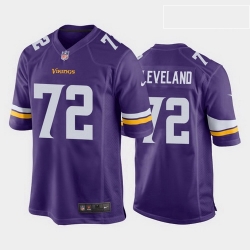 Minnesota Vikings 72 Ezra Cleveland Purple Game Jersey